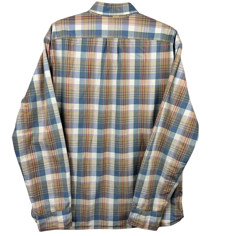 J Crew Shirt Men's XL Slim Fit Plaid Long Sleeve Button‎ Down 100% Cotton